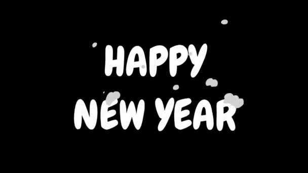 Šťastný Nový rok alfa kanál animace videa  - Záběry, video