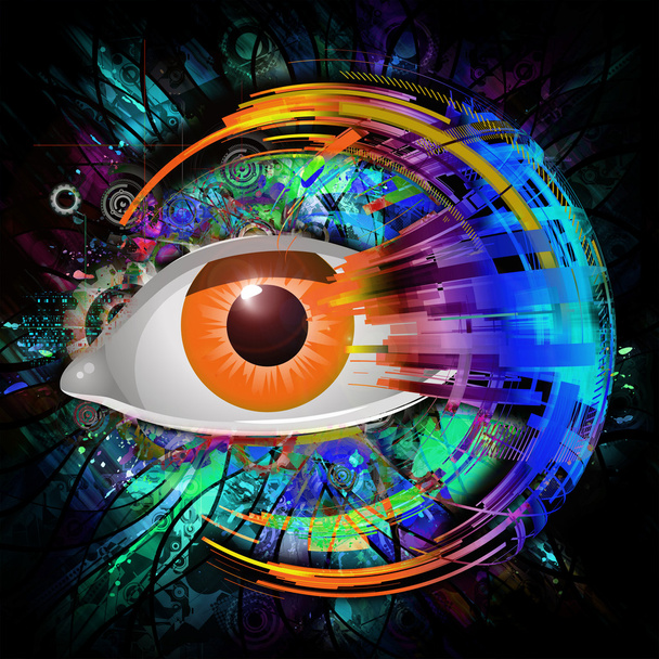 Futuristic colorful eye - Photo, Image