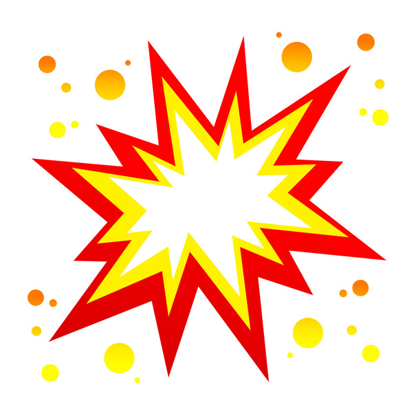 Icono de explosión aislado
 - Vector, imagen