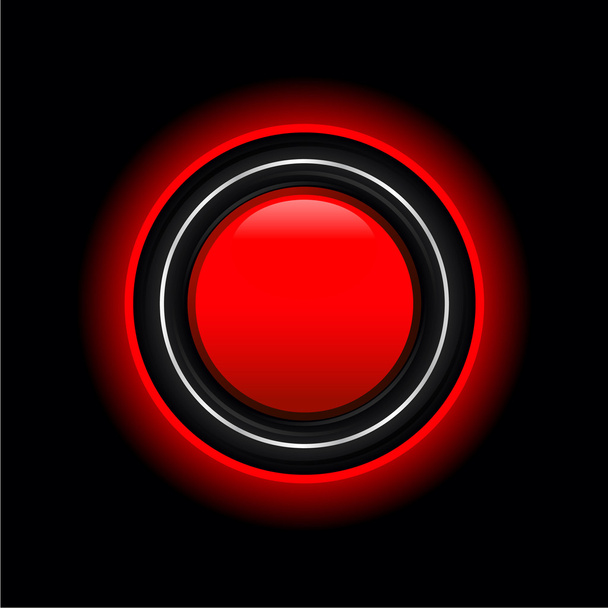 Futuristic red button - Vettoriali, immagini