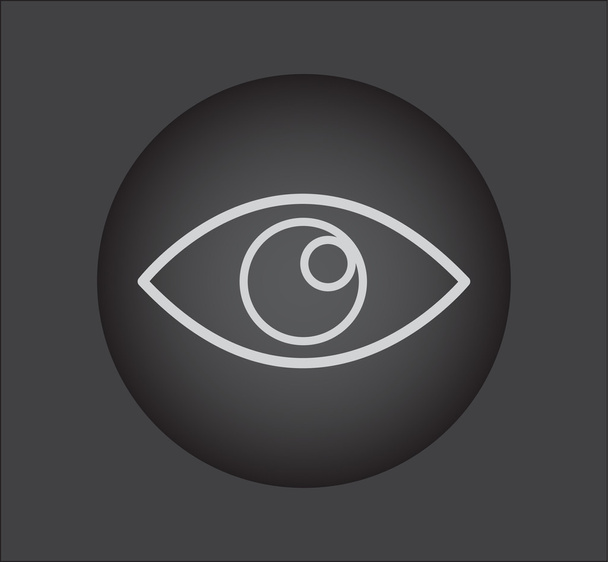 Augensymbol - Vektor, schwarzer Knopf - Vektor, Bild