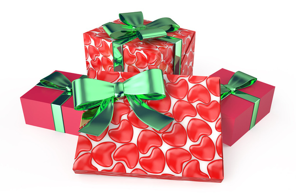 Gift red boxes  - Foto, Imagen