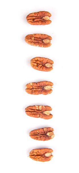 Kuivattu Pecan Pähkinät valkoisella taustalla
 - Valokuva, kuva