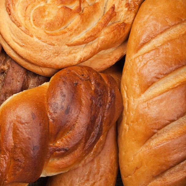 variety of fresh bread background - Foto, Bild