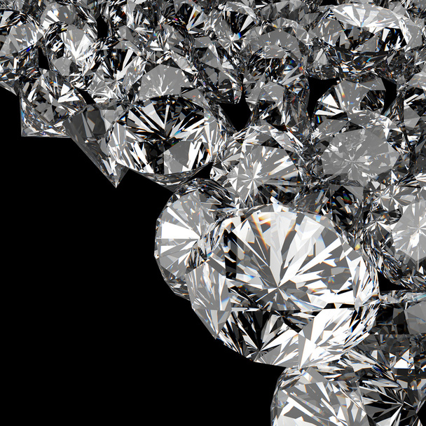 Diamanti 3d nella composizione come concetto
  - Foto, immagini
