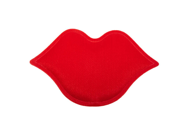 lèvres rouges Saint Valentin isolé sur fond blanc - Photo, image