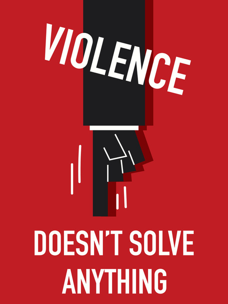 Gewalt löst nichts - Vektor, Bild