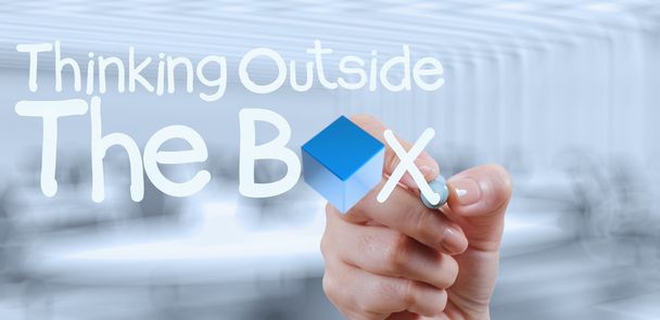 thinking outside the box as concept  - Photo, Image