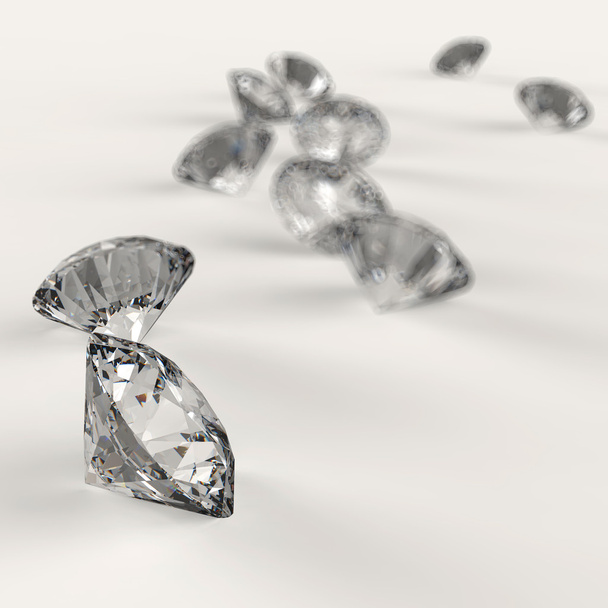 Diamantes 3d en composición como concepto
 - Foto, Imagen