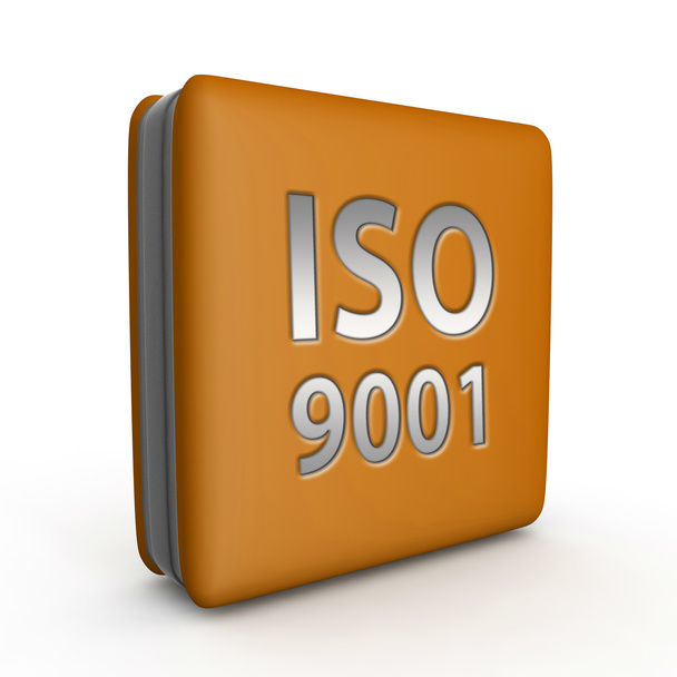 ISO 9001 čtvercovou ikonu na bílém pozadí - Fotografie, Obrázek