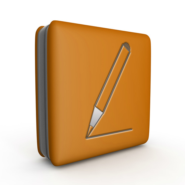 Pencil square icon on white background - Photo, Image
