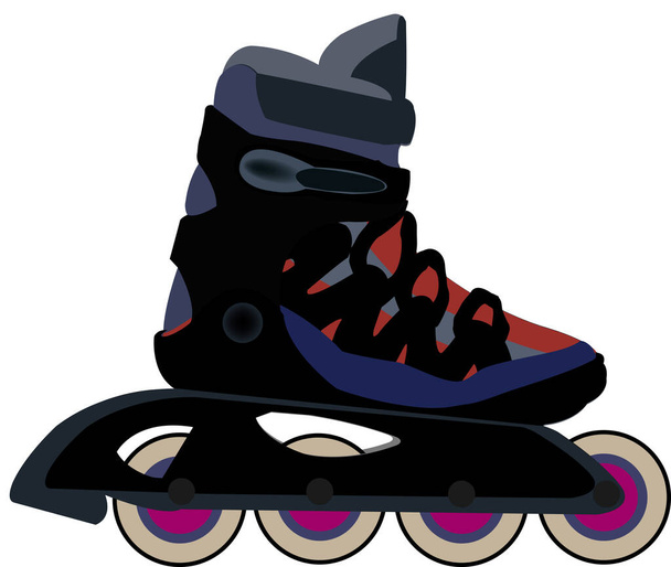 patines de ruedas para uso profesional y deportivo - Vector, imagen