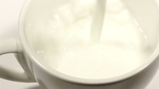 Milk flowing in a cup - Footage, Video