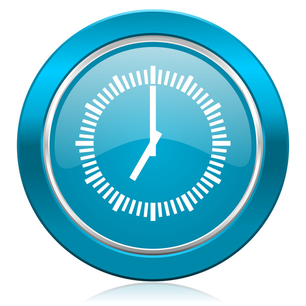 time blue icon clock sign - Foto, Imagen