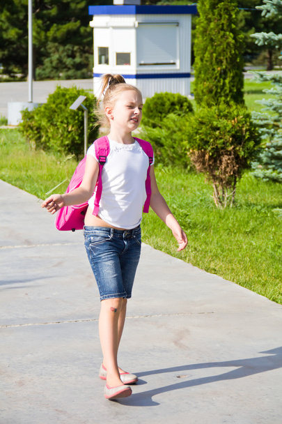 Cute girl go to school - Foto, Bild