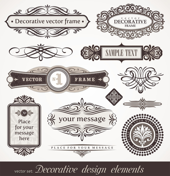 Decorative vector design elements & page decor - Vector, Image