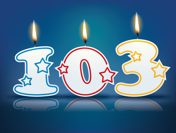 Birthday candle number 103 - Vector, Image