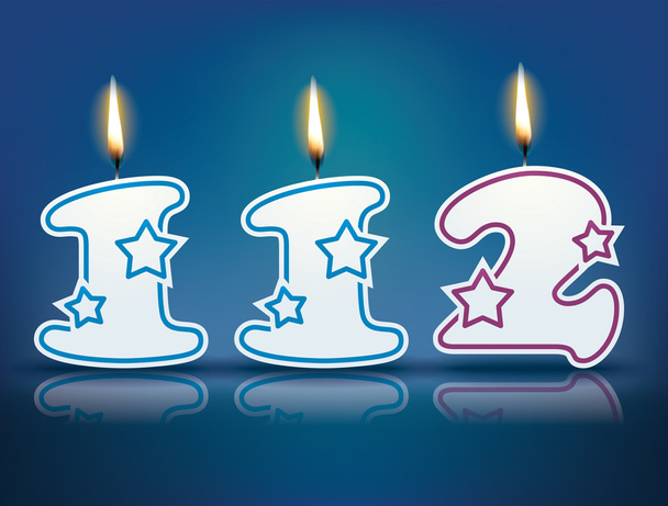 Birthday candle number 112 - Vector, Image