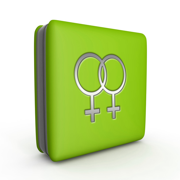 Lesbická ikona čtverec na bílém pozadí - Fotografie, Obrázek