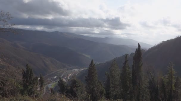 Widok z góry. Piękny krajobraz, Prato, Włochy - Materiał filmowy, wideo