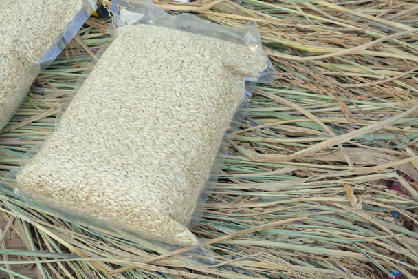 Rice in Vacuum Plastic Bag - Photo, Image