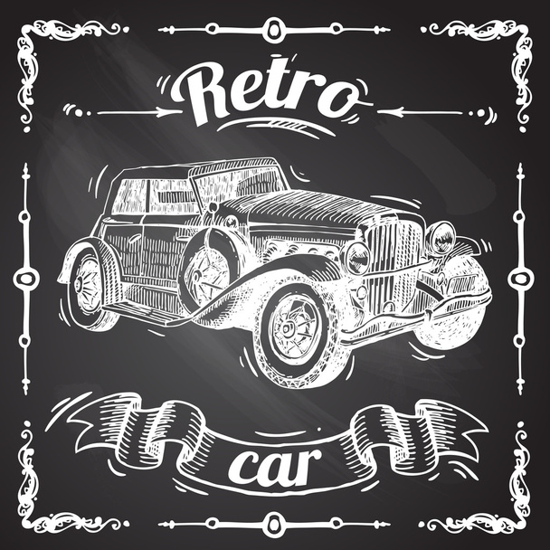 retro car - Διάνυσμα, εικόνα