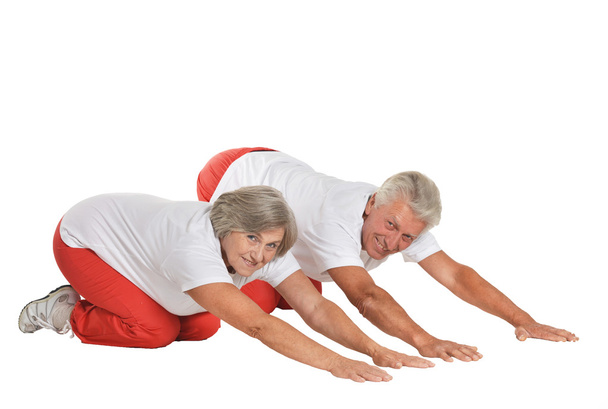 Senior Couple Exercising - Zdjęcie, obraz