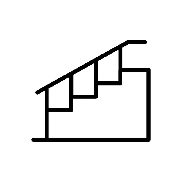 Stairs icon illustration. line icon style. icon related to construction. Simple vector design editable - Vector, Image