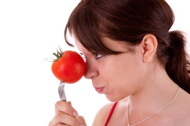 junge Frau mit Gemüse - Foto, Bild