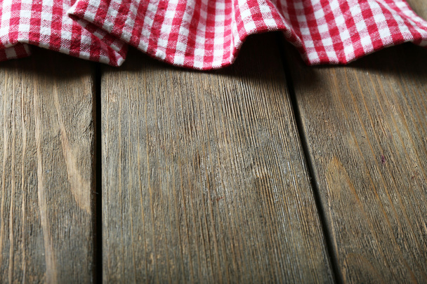 Napkin on wooden table - Zdjęcie, obraz