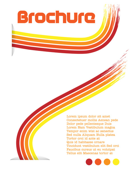 Abstract brochure with color lines - Διάνυσμα, εικόνα