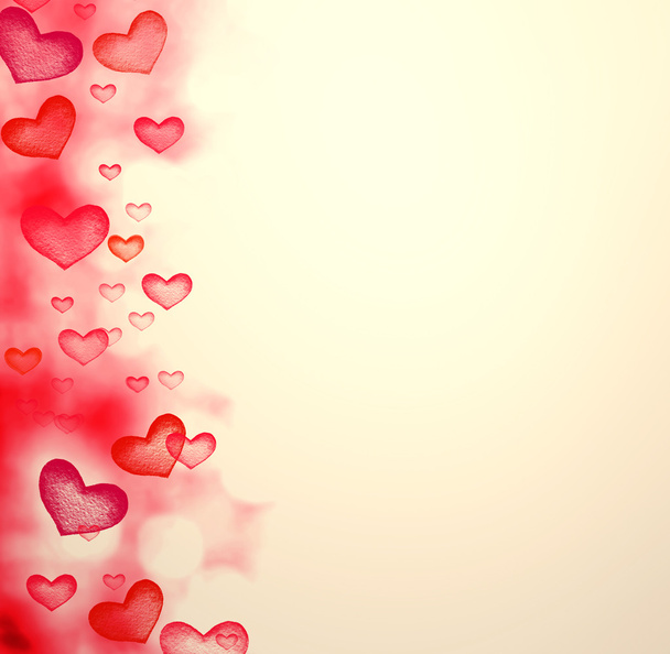 Background with Red hearts - Foto, Imagen