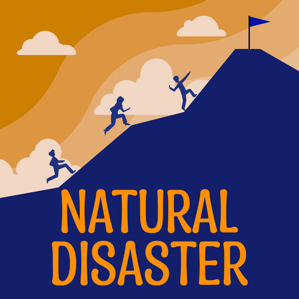 Inspiracja ukazująca oznaki klęski żywiołowej, pomysł na biznes występujący w przyrodzie i z przyczyn naturalnych - Zdjęcie, obraz