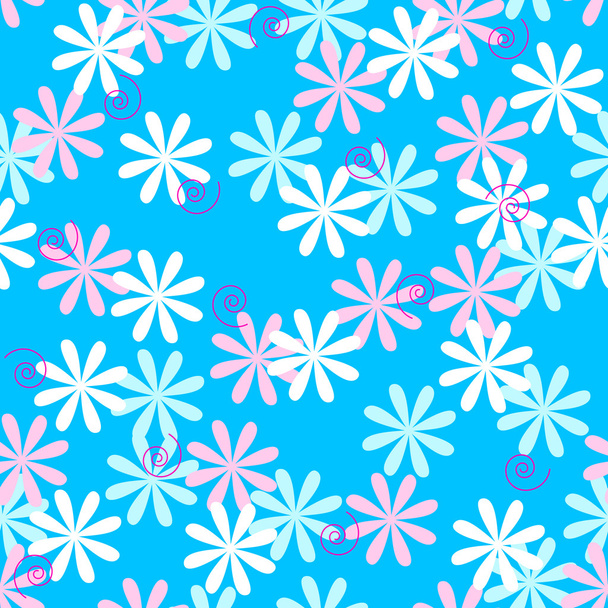Fun seamless flower pattern - Vetor, Imagem