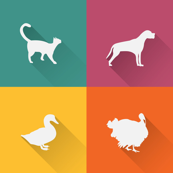 Set di icone animali da fattoria
. - Vettoriali, immagini