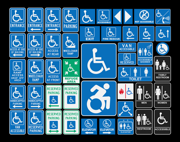 handicap tekenen - Vector, afbeelding