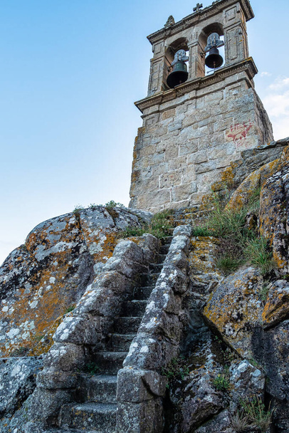 Summit of mount Corpino, Muxia, Coast of Death, La Coruna, Galicia, Spain in Europe - Photo, Image