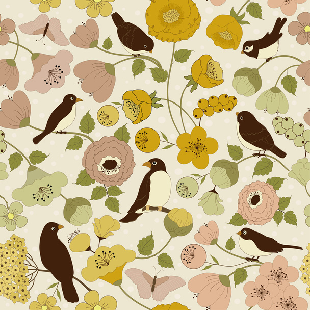 Seamless floral pattern  - Vector, Image