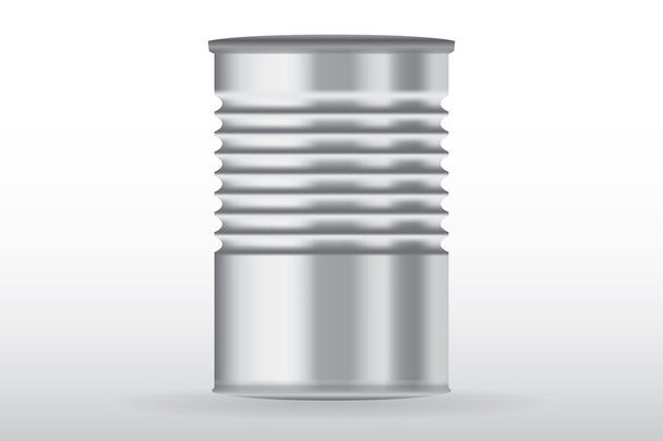 Tin can, ribbed metal tincan vector - Vektori, kuva