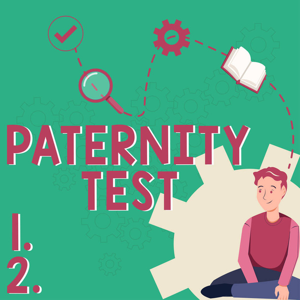 Légende conceptuelle Test de paternité, Internet Concept test d'ADN pour déterminer si un homme donné est le père biologique - Photo, image