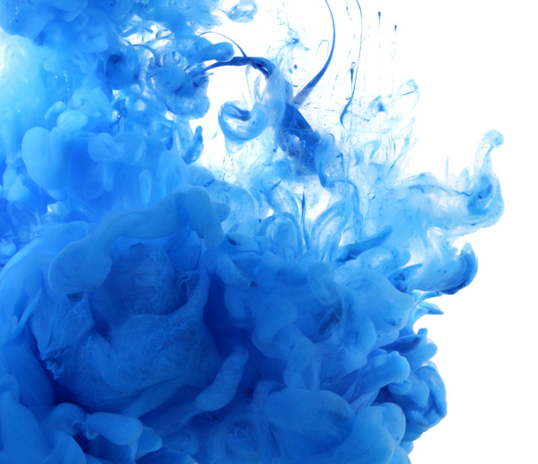 Acrylic colors in water. Abstract background. - 写真・画像