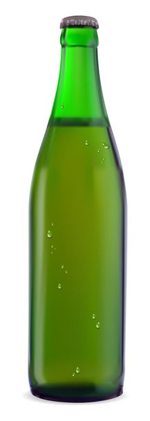 Green bottle of beer - Вектор, зображення