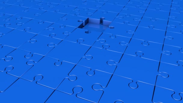 Drehbare Puzzleteile in blauer Farbe - Filmmaterial, Video