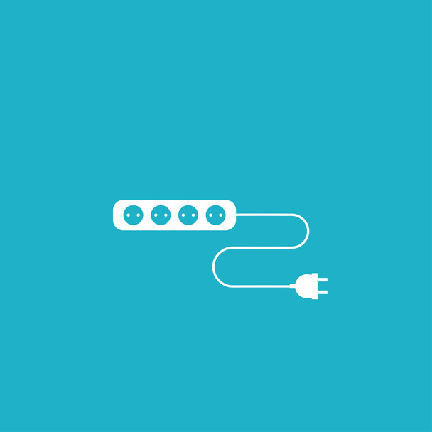 Wire, socket and electric plug - Vector, Image
