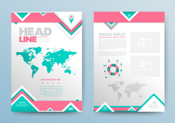 Designe template for leaflet, brochure, cover, magazine. - Vector, Image