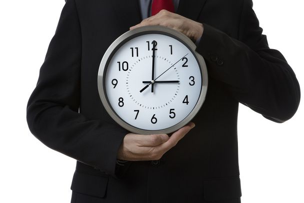 Business man with clock - Foto, imagen
