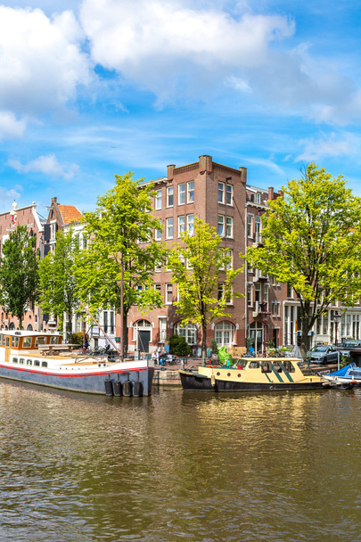 Amsterdamské kanály a čluny - Fotografie, Obrázek