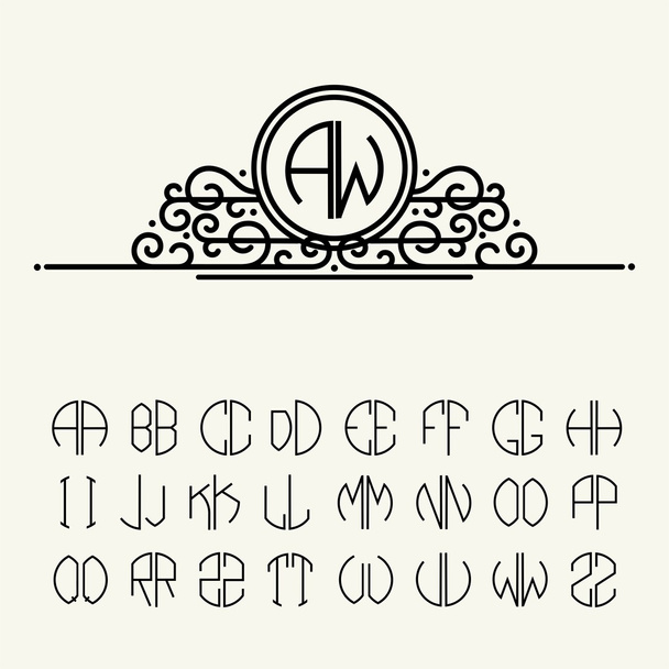 Set di lettere modello per monogrammi
 - Vettoriali, immagini