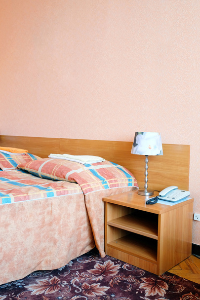 Interior of a motel bedroom - Photo, Image