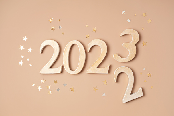Dane obracają się od 2022 do 2023 roku. Święto Nowego Roku, początek, początek koncepcji - Zdjęcie, obraz